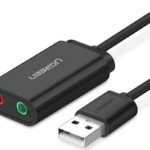 Ugreen US205 Εξωτερική USB Κάρτα Ήχου 2.0 Μαύρο 30724
