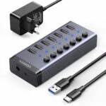 Ugreen CM481 USB 3.0 Hub 7 Θυρών με σύνδεση USB-A και Εξωτερική Παροχή Ρεύματος 90307