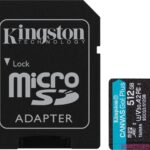 Kingston Canvas Go! Plus microSDXC 512GB Class 10 U3 V30 A2 UHS-I + SD Adapter SDCG3/512GB
