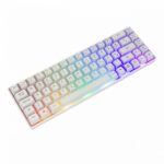 White Shark Ronin Membrane Gaming Πληκτρολόγιο 60% με RGB φωτισμό (Αγγλικό US) Λευκό GK-2201W