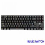 White Shark Commandos Gaming Μηχανικό Πληκτρολόγιο Tenkeyless με Custom Blue διακόπτες και RGB φωτισμό (Αγγλικό US) Μαύρο GK-2106