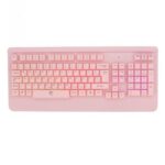 White Shark Mikasa Gaming Πληκτρολόγιο με Φωτιζόμενα πλήκτρα (Αγγλικό US) Ροζ GK-2103