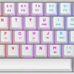 Lamtech Pluto Gaming Μηχανικό Πληκτρολόγιο 60% με Outemu Blue διακόπτες και Φωτιζόμενα πλήκτρα (Αγγλικό US) Λευκό LGP022186