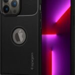 Spigen Rugged Armor Back Cover Σιλικόνης Μαύρο (iPhone 13 Pro Max) ACS03200