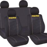 Σετ Καλύμματα Αυτοκινήτου 8τμχ Βελουτέ 13697 Μαύρo/Γκρι Autoline