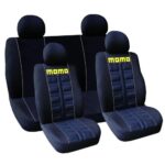 Σετ Καλύμματα Αυτοκινήτου 8τμχ Πολυεστερικά Μαύρο/Γκρι 17317 Autoline