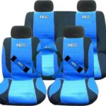 Σετ Καλύμματα Αυτοκινήτου 11τμχ Πολυεστερικά Nos Series Μπλε Μαύρο/Μπλε 21606 Autoline