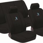 Σετ Καλύμματα Αυτοκινήτου 6τμχ Πολυεστερικά Canvas 11407 Μαύρα Autoline