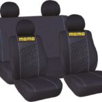 Σετ Καλύμματα Αυτοκινήτου 8τμχ Βελουτέ 13697 Μαύρα/Μπλε Autoline