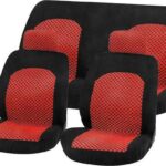 Σετ Καλύμματα Αυτοκινήτου 6τμχ Βαμβακερά Κόκκινα 12985 Autoline