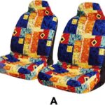 Μπροστινά Καλύμματα Αυτοκινήτου 2τμχ Βαμβακερά Πολύχρωμα 21355 Autoline