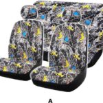 Σετ Καλύμματα Αυτοκινήτου 5τμχ Βαμβακερά Πολύχρωμα 21358 Autoline