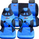 Σετ Καλύμματα Αυτοκινήτου 8τμχ Πολυεστερικά X-Speed Μπλε 21604 Autoline