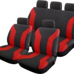 Σετ Καλύμματα Αυτοκινήτου 9τμχ Πολυεστερικά Champion Κόκκινα 13293 Autoline