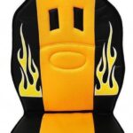 Πλατοκάθισμα Αυτοκινήτου 1τμχ Δερματίνη Flames Κίτρινο 21542 AUTOLINE