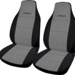 Μπροστινά Καλύμματα Αυτοκινήτου 2τμχ Δερματίνη Tuning Γκρι 13849 Autoline