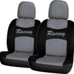 Μπροστινά Καλύμματα Αυτοκινήτου 2τμχ Πολυεστερικά Polymesh Racing Γκρι 11419.1 Autoline