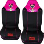 Μπροστινά Καλύμματα Αυτοκινήτου 2τμχ Πολυεστερικά Ροζ 10108 Autoline