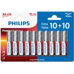 Philips Power Αλκαλικές Μπαταρίες AA 1.5V 20τμχ LR6P20BP10