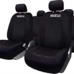 Sparco Σετ Καλύμματα Αυτοκινήτου 4τμχ Βελουτέ Μαύρα SPS403BKGR