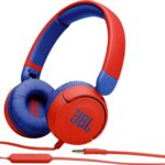 JBL JR310, On-Ear Headphones for Kids, Universal - Red (JBLJR310RED)