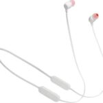 JBL Tune 125BT, Wireless In-Ear with 3-button Mic/Remote-White (JBLT125BTWHT)