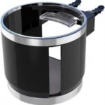 Ποτηροθήκη Αυτοκινήτου με Θήκη Κινητού 1 Θέσης για Αεραγωγό Στρογγυλή Μαύρο/Ασημί 22526 Auto Gs