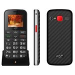 NSP 2000DS Dual SIM Κινητό με Μεγάλα Κουμπιά Black Silver