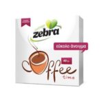 Zebra Coffee Time Χαρτοπετσέτα 1Φ Λευκή 28x28εκ. 40τμχ