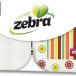 Zebra Mixed Χαρτοπετσέτα 1Φ Πολύχρωμη 33x33εκ. 90τμχ