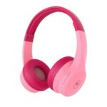 Motorola Moto JR300 Ασύρματα/Ενσύρματα Over Ear Παιδικά Ακουστικά με 24 ώρες Λειτουργίας Ροζ