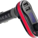 FM TRANSMITTER ΜΕ BLUETOOTH ΚΑΙ ΦΟΡΤΙΣΤΗ ΑΥΤΟΚΙΝΗΤΟΥ, 2 USB, AUX-IN, MICRO SD, REMOTE, ΧΡΩΜΑ ΚΟΚΚΙΝΟ FMT-66B AKAI
