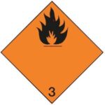 Πινακίδα Αυτοκόλλητη Φλόγα ADR Κλάση 3 3M 15x15cm 1τμχ 20182 Auto Gs