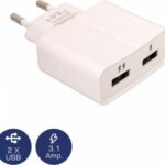 Osio Φορτιστής Χωρίς Καλώδιο με 2 Θύρες USB-A 5V 1A / 2.1A Λευκός OTU-285W