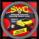 Κάλυμμα Τιμονιού Αυτοκινήτου με Διάμετρο 38εκ. Δερμάτινο Γκρι 13797 Autoline