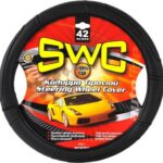 Κάλυμμα Τιμονιού Αυτοκινήτου με Διάμετρο 42εκ. από Δερματίνη Μαύρο 10364 Autoline