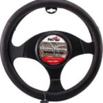 Κάλυμμα Τιμονιού Αυτοκινήτου με Διάμετρο 38εκ. Δερμάτινο Μαύρο 12151 Auto Gs