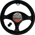 Κάλυμμα Τιμονιού Αυτοκινήτου με Διάμετρο 38εκ. Δερμάτινο Μαύρο 12210 Auto Gs
