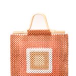 Υπέροχη τσάντα χειροποίητη με χάντρες και ξύλινο χερούλι