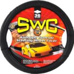 Κάλυμμα Τιμονιού Αυτοκινήτου με Διάμετρο 36εκ. από Δερματίνη Μαύρο 10361 Autoline