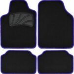 Μοκέτες Σετ 4τεμ με ρέλι CLASSIC COLOURS ΜΑΥΡΟ/ΜΠΛΕ 14334 Autoline