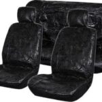 Σετ Καλύμματα Αυτοκινήτου 3τμχ Δερμάτινο Μαύρα Μαύρα 11007 Auto Gs