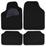 Σετ Πατάκια 4τμχ Μοκέτα Classic Colours ΜΑΥΡΟ με ΜΑΥΡΟ ρελί 14334 AUTOLINE