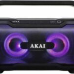 AKAI ABTS-50 Αδιάβροχο φορητό ηχείο Bluetooth με FM Ράδιο / USB / SD και Aux-In – 30 W και διάρκεια μπαταρίας έως 7 ώρες Μαύρο