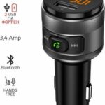 AKAI FMT-C57BT BLUETOOTH FM TRANSMITTER WITH HANDS FREE CHARGER + 2X USB