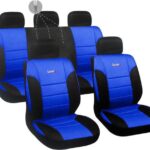 Autoline Σετ Καλύμματα Αυτοκινήτου 9τμχ Δερματίνη Luxury Μπλε 13297.2