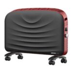 Crystal Home Slim Line Curved Θερμοπομπός Δαπέδου 2000W Μαύρο-Κόκκινο 74x52cm 17809