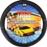 Κάλυμμα Τιμονιού Αυτοκινήτου Trize με Διάμετρο 38εκ. από Δερματίνη Μαύρο 13961 Autoline