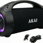 ΦΟΡΗΤΟ ΗΧΕΙΟ ΑΔΙΑΒΡΟΧΟ IPX5 BLUETOOTH SPEAKER ME TWS, USB, LED, AUX-IN, HANDS FREE, FM RADIO, LI-ion BATTERY 3600mAh 50W RMS ABTS-55 AKAI