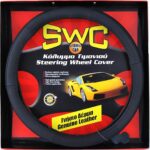 Κάλυμμα Τιμονιού Αυτοκινήτου με Διάμετρο 38εκ. Δερμάτινο Μαύρο 10127 Autoline